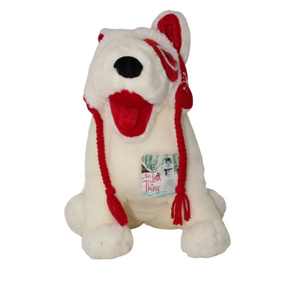 Vintage 2001 Target Bullseye Plush Dog Red Ski Winter Hat 15" Plush Stuffed Anim - Picture 2 of 6